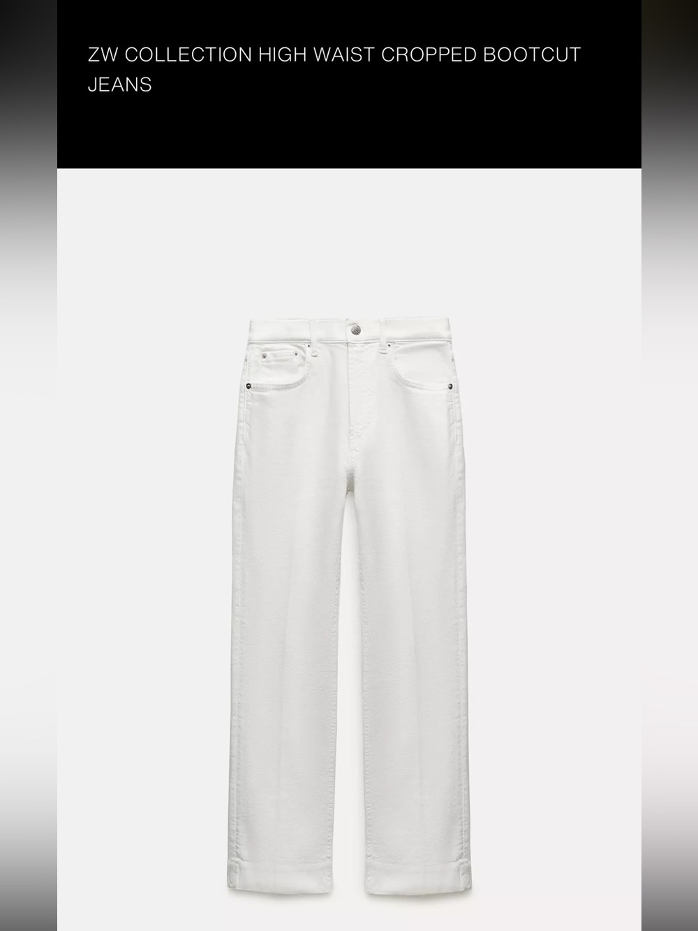 ZARA White Straight Leg Jeans 6